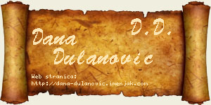Dana Dulanović vizit kartica